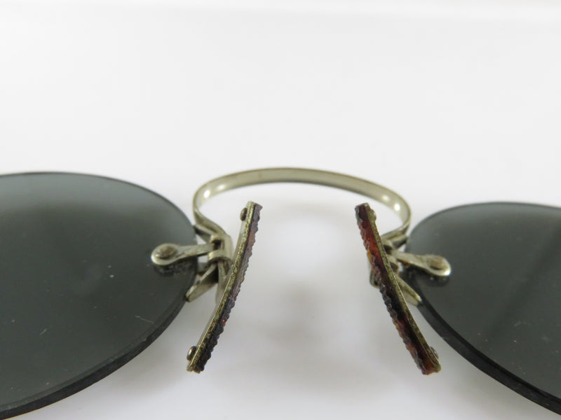 Steampunk Eyeglasses Antique Original Pince-nez Nose Pinch Frameless Sunglasses Spectacles