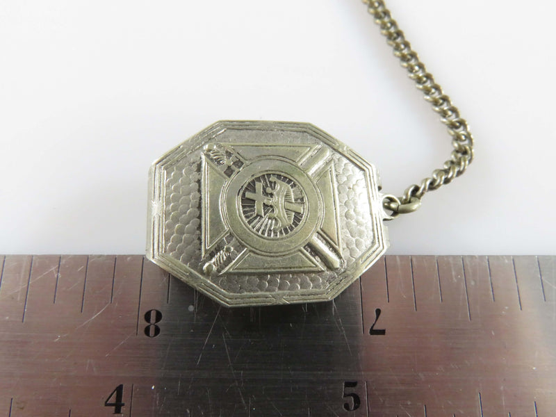 1924 Art Deco Englewood Commandery Knights Templar no 59 Pocketwatch Belt Chain