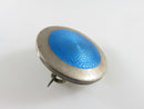 1910 Sterling Silver Machine Turned Blue Enamel Charles Horner Sterling Brooch product image for Just Stuff I Sell, clear front view, neutral background, original listing photo, optimized descriptive alt text, centered composition variant 2