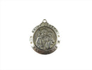 Vintage Saint Joseph Pray for Us Catholic Religious Sterling Silver Icon Pendant Medal — Sterling Silver, Silver — front view