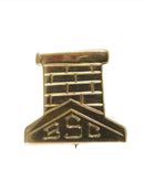 Vintage 1949 14K 3.2g Gold Pin Handmade by Kriz Roof Chimney BSC - Signed G.J.C.Mc — Jewelry & Watches:Watches, Parts & Acces