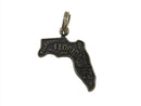 Vintage Sterling Silver State of Florida Souvenir Travel Charm — Sterling Silver, Silver — front view
