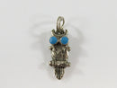 Vintage Costume Silver tone Owl Blue Eyes Base Metal Charm product image for Just Stuff I Sell, clear front view, neutral background, original listing photo, optimized descriptive alt text, centered composition variant 2