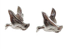 Vintage Flying Duck Themed Silver Tone Toggle Cufflinks Fine Condition — Jewelry & Watches:Men's Jewelry:Cufflinks • Silver —