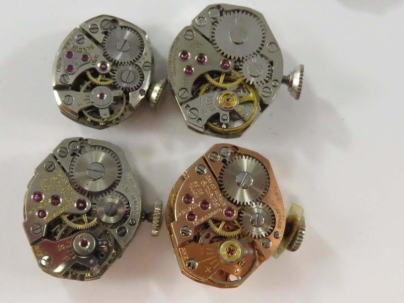 Grouping of 4 Womens Watches for Repair Repurpose White Gold Filled & Base Metal