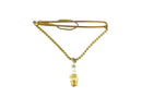 Vintage Gilded Champion Spark Plug Tie Bar with Chain For Restoration — Jewelry & Watches:Men's Jewelry:Cufflinks — front vie