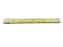 Antique Stanley Folding Ruler no 86 1/2 12" Bone & German Silver Nickel Tips — Silver — front view