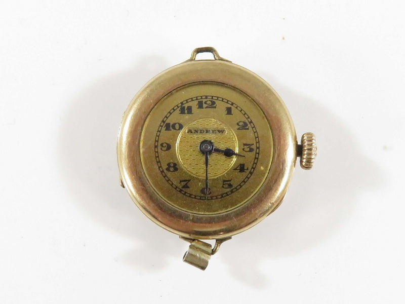 Edwardian Style Wrist Watch by Andrew 15 Jewels Swiss Made Ruby Fortune Gold Filled Case