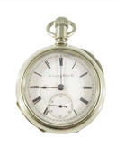 c1887 Hampden Watch Co 18s Pocket Watch 7 Jewel Model 3 Grade Springfield Open Face
