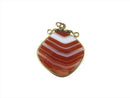 Antique Pocket Watch Glass Burnt Orange Agate Chipped FOB for Use Repurpose
