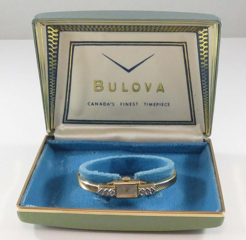 c1966 Women's Bulova Gold Filled Cuff Watch Running Ref L46638 In Original Box