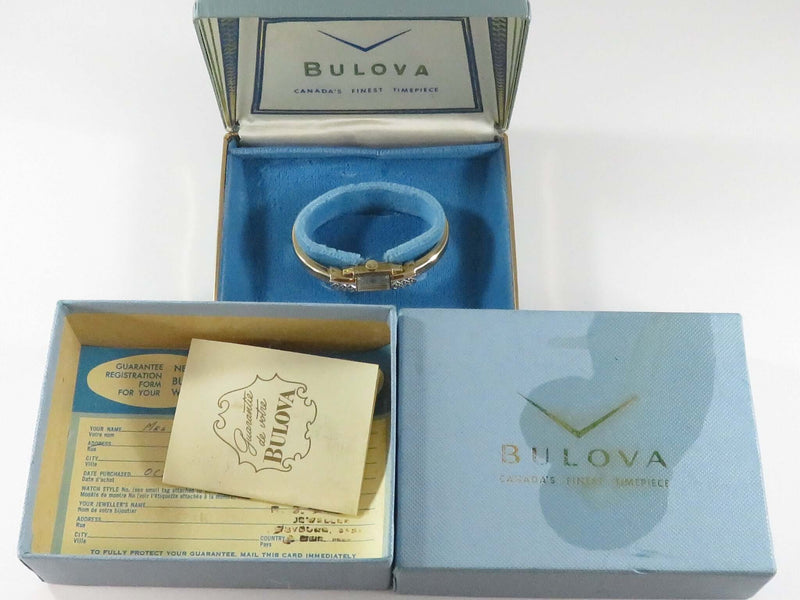 c1966 Women's Bulova Gold Filled Cuff Watch Running Ref L46638 In Original Box