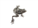 Small Sterling Silver Tree Frog Pin Jumping Tree Frog Brooch Sterling — Sterling Silver, Silver — front view