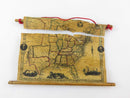 Antique Miniature Wall Hanging Map Circa 1850's US Map Poor Condition For Restoration