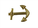 Vintage Blackinton Anchor Pin Brooch Military Style Mid Century Gold Filled Anchor — 10K, Gold — front view