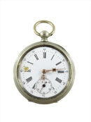 Antique Cylindre 10 rubis Key Wind Key Set Pocket Watch 36mm No Crystal 4 Restoration