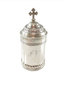 Antique Religious Relic Double Lidded Sterling Silver Holy Oil Container product image for Just Stuff I Sell, clear front view, neutral background, original listing photo, optimized descriptive alt text, centered composition