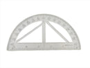 Multi-Use 180 Degree Protractor with 5 inch Ruler Drafting Protractor Fair Condition — front view