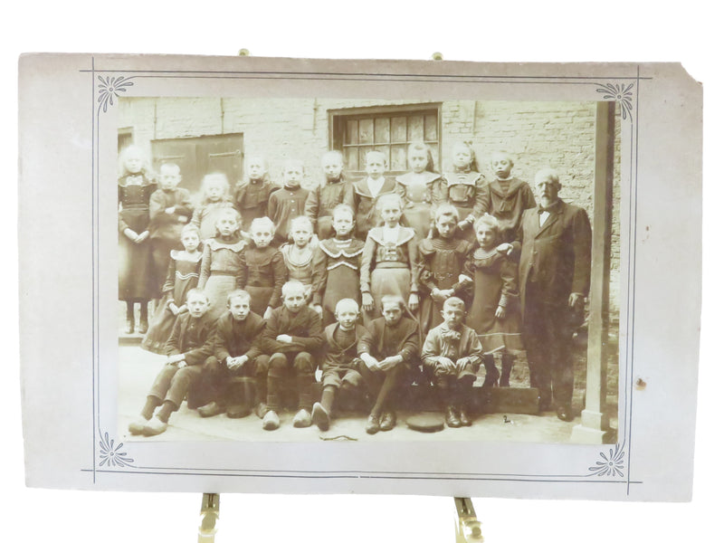 Wonderful Victorian Beautiful Girls Handsome Boys School Photo With School Maste