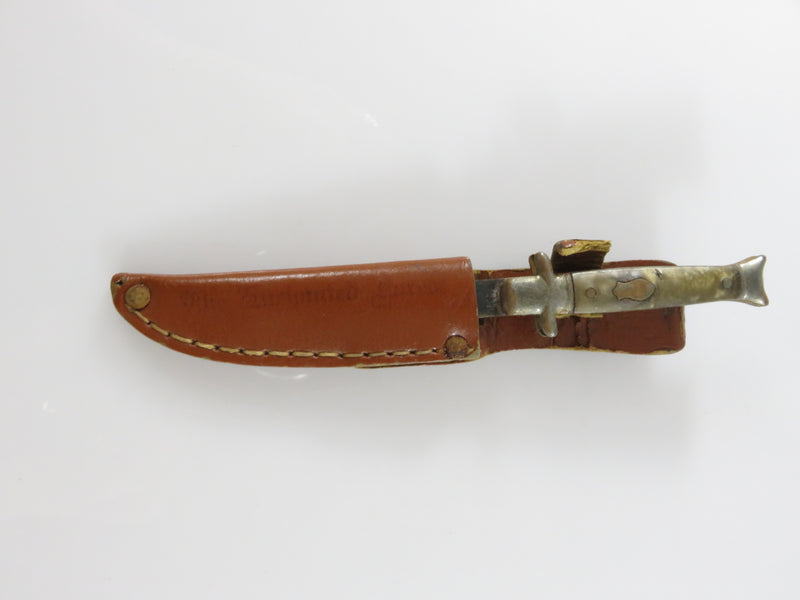 Miniature 3 3/4" Hunting Knife with Sheath Dagger Style Miniature Knife USA Made