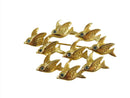 Fun Vintage Flock of Birds Blue Eyes Gold Tone Brooch 1 3/4" Wide x 1 1/8" High — Jewelry & Watches:Fashion Jewelry:Pins & Br