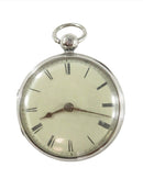 Antique 1800's Sterling Silver Cased Fusee Pocket UK For Parts, Repair or Repurpose