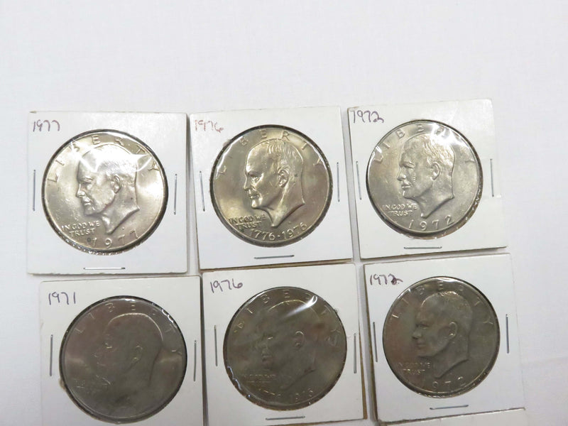 15 x Random Date Eisenhower Dollar Collection Various 1974, 1972, 1976, 1971, 19