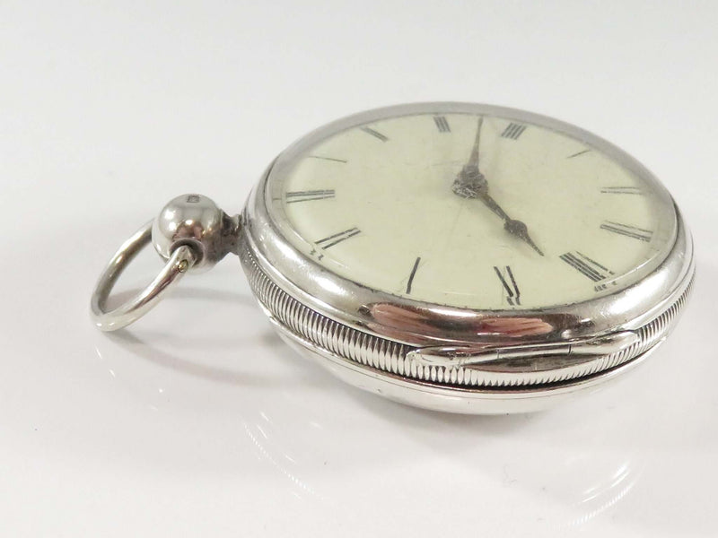 Antique 1800's Sterling Silver Cased Fusee Pocket UK For Parts, Repair or Repurpose
