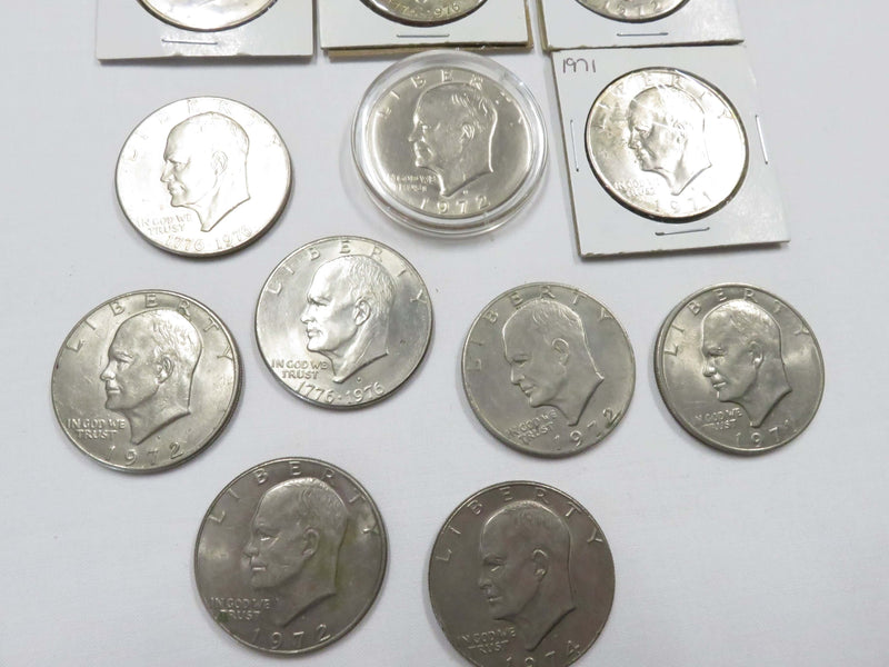 15 x Random Date Eisenhower Dollar Collection Various 1974, 1972, 1976, 1971, 19