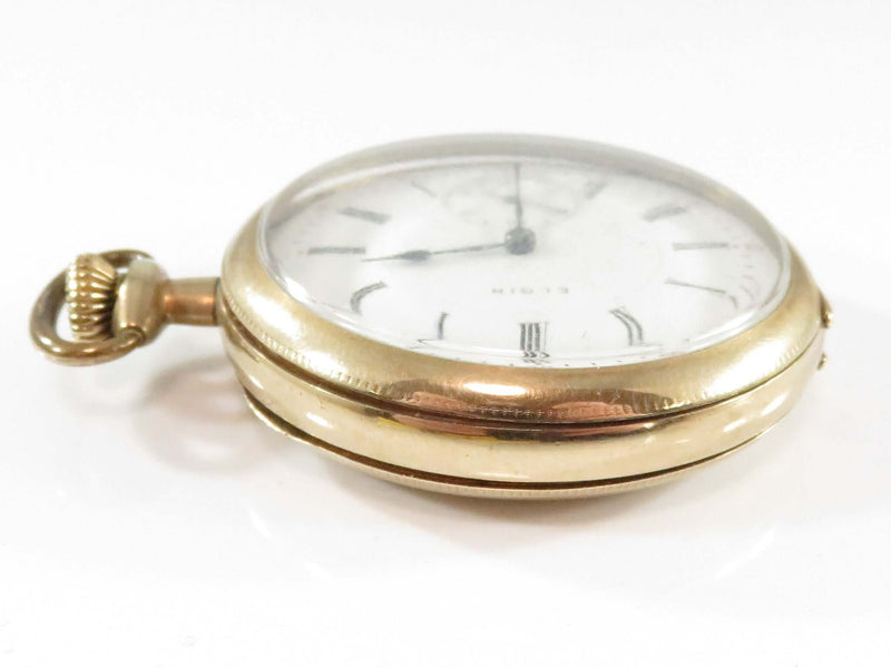 c1915 Elgin 16s Pocket Watch Grade 386 Model 6 B&B Royal 20 Year Gold Open Face Case