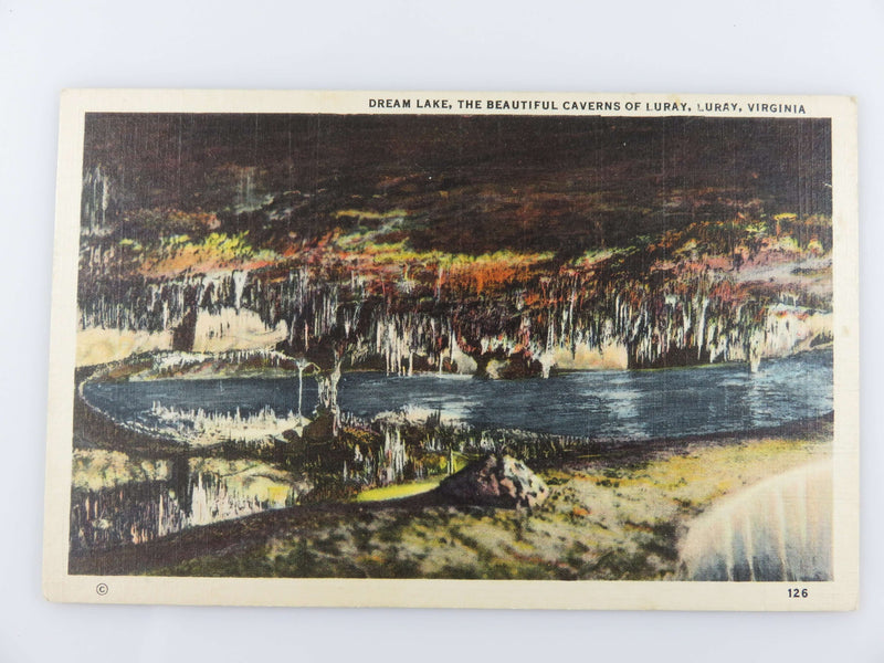 Dream Lake The Caverns of Luray Virginia Marken & Bielfeld Inc Unused Linen Post