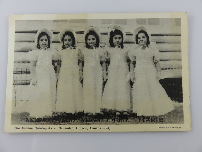 The Dionne Quintuplets at Callander Ontario Canada Photogelatine Circa 1938 Unus