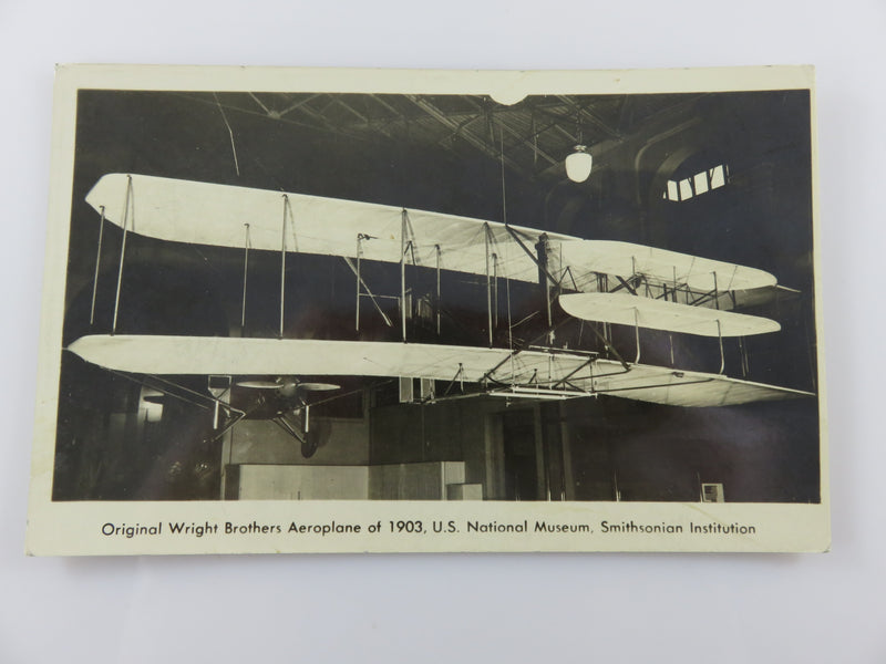 Original Wright Brothers Aeroplane of 1903 Photo Postcard Circa 1950 Unused Post