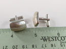 Sterling Round Polished Shell Accented Bullet Back Dress Cufflink Set product image for Just Stuff I Sell, clear front view, neutral background, original listing photo, optimized descriptive alt text, centered composition variant 5