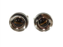 Vintage Sterling Round Form Cabochon Tigers Eye Cufflink Set Mid Century Taxco Mexico — Sterling Silver, Silver — front view