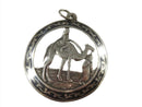 Vintage 900 Silver Black Niello Enamel Camel Pendant — Antiques:Silver:Coin Silver (.900) • Silver, Enamel — front view