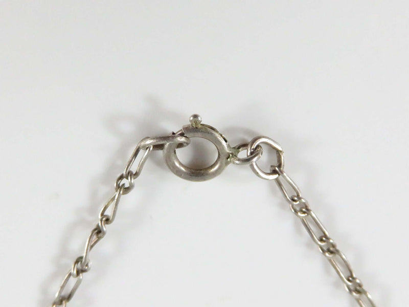 16 1/2" Sterling Silver Lariat Necklace 1 3/4 Drop Polished & Faceted Gem Stones