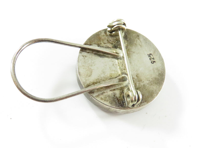 Vintage 925 4 Leaf Clover Brooch Sterling Silver Lucky Charm Brooch