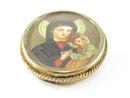 Hand Painted Our Lady of Perpetual Help Virgin Mary Baby Jesus 800 Silver Pendant product image for Just Stuff I Sell, clear front view, neutral background, original listing photo, optimized descriptive alt text, centered composition variant 2