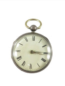c1840 Silver Chain Driven Fusee Pocket Watch UK Sterling Case Size 10s