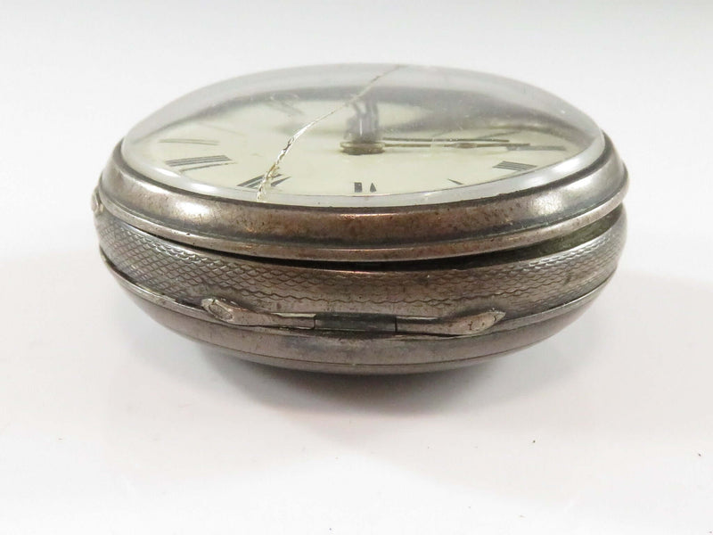 c1840 Silver Chain Driven Fusee Pocket Watch UK Sterling Case Size 10s