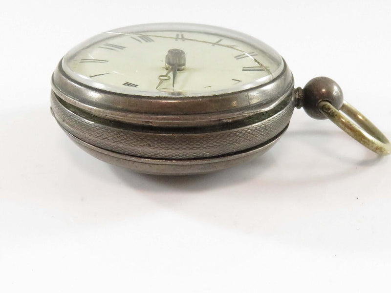 c1840 Silver Chain Driven Fusee Pocket Watch UK Sterling Case Size 10s