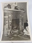 Fireplace Scene with Clock Black & White Circa 1950 Vintage Photograph 7" x 5" product image for Just Stuff I Sell, clear front view, neutral background, original listing photo, optimized descriptive alt text, centered composition