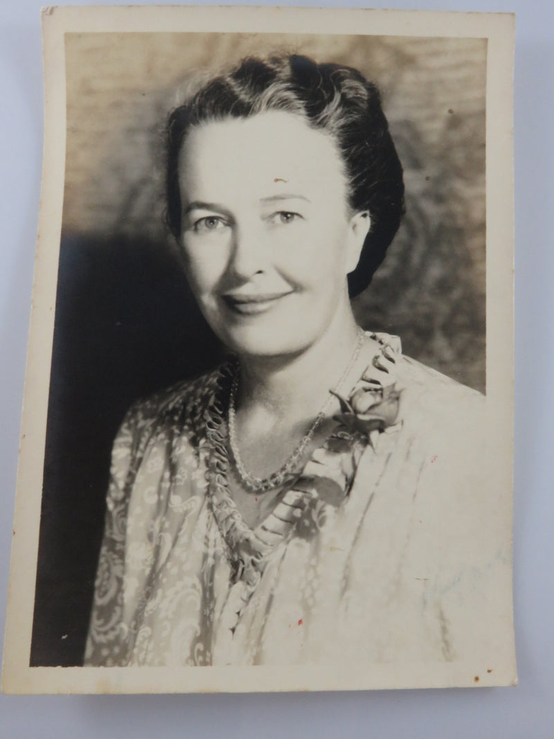 Unnamed Woman Wearing Crystal Beads Black & White Circa 1940 Vintage Photograph