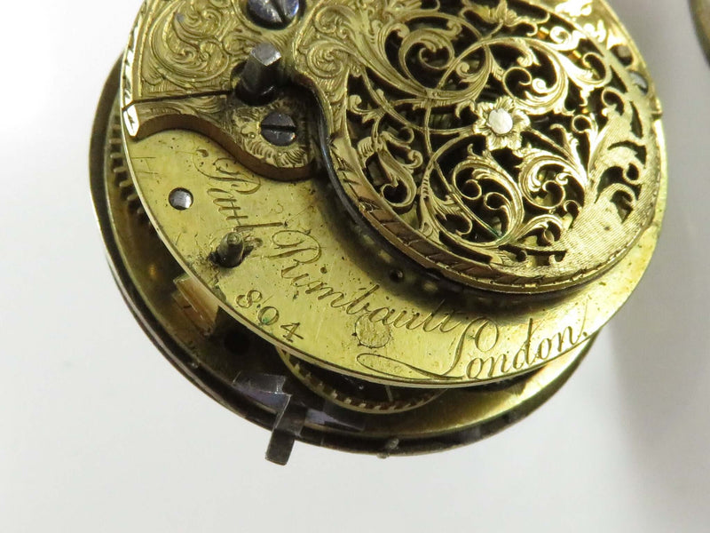 c1800 Paul Rimbault London Chain Driven Fusee Pocket Watch 8s Matched Case