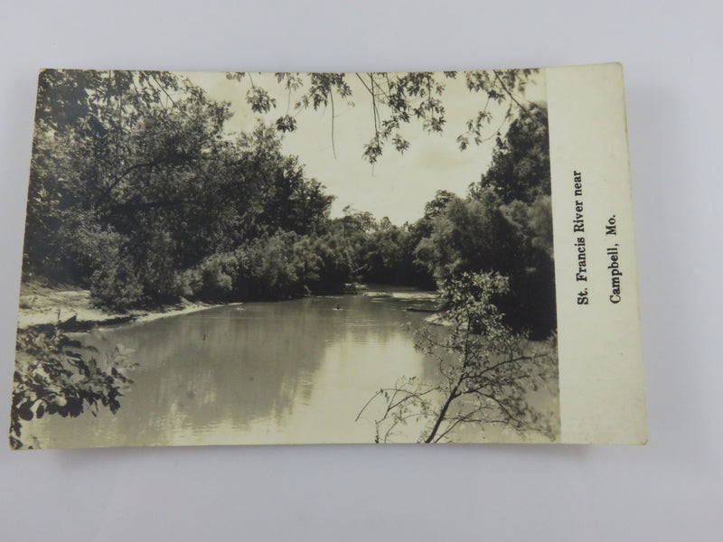 St Francis River Near Campbell Missouri Real Photo Postcard Circa 1930 Unused Po