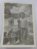 Two Young Girls & Boy Lake Shore 1946 Campbell MO Vintage Black & White Photograph 7" x 5" — front view