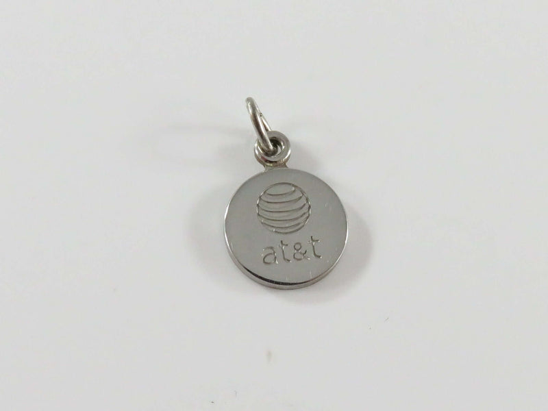 Cute 1/10 10KT White Gold AT&T Phone Company Charm Marked cTo