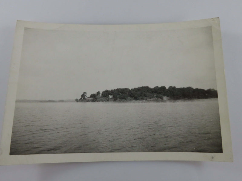 A View of an Island Rice Lake Ontario September 1940 Black & White Photograph 6"
