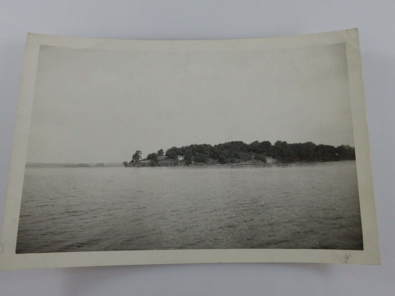 A View of an Island Rice Lake Ontario September 1940 Black & White Photograph